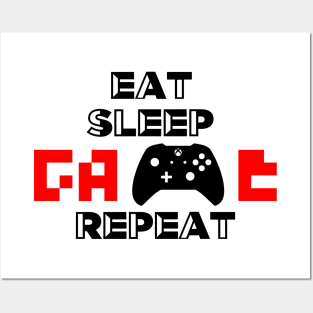 EAT..SLEEP..GAME..REPEAT Posters and Art